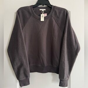 NWT Z Supply Dark Grey Crewneck Fleece Top